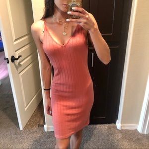 Audrey Knit Dress Midi Slit Low Back Adjustable S